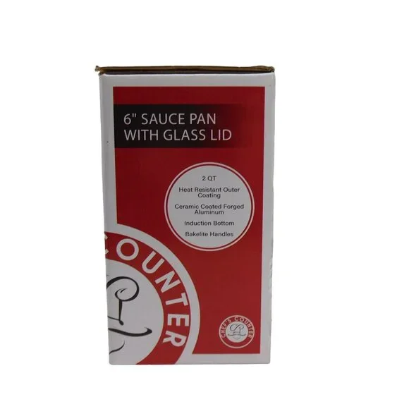 Chef's Counter 6" Sauce Pan W/Glass Lid 2qt. (New) - Picture 3 of 8